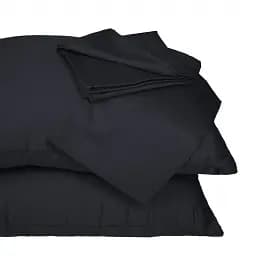 Літній постільний комплект MirSon Line Satin Light Pro Black Бавовна King Size (2200010977868) - мініатюра 5
