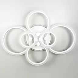 Світлодіодна люстра Senta на 6 кілець в білому корпусі на 3 світлових режими | Line F | Арт. A2374/6 WT