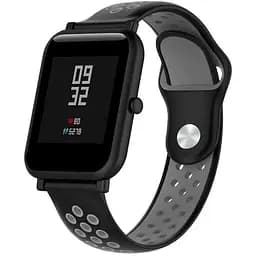Спортивний ремінець Primo Perfor Sport для годинника Xiaomi Amazfit Bip/Bip Lite/ Amazfit GTS Black Grey