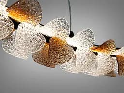 Підвісна LED люстра Diasha MD2511/1000BK хвиляста чорна 55Вт з пультом - мініатюра 4