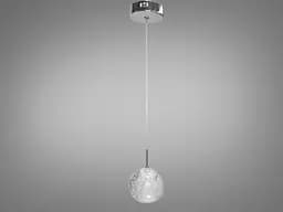 Люстра стельова LED Diasha 3006/1HR G4, 20W, металевий каркас, скляний плафон, сучасний стиль для дому - мініатюра 3