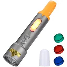 Мощный тактический фонарь SV-X723-TG 3LED Zoom Li-Ion аккумулятор 3 фильтра Type-C кейс Box