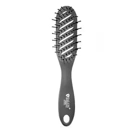Щітка для волосся масажна пластикова продувная Salon Professional сіра
