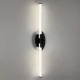 Видовжене світлодіодне бра Line F з рельєфним розсіювачем 80 см чорне Арт. WB38/800 BK