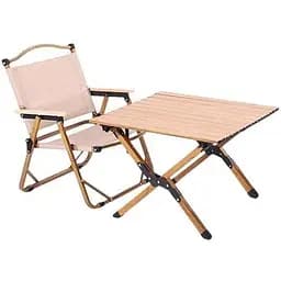 Кемпінговий набір Kermit стіл для пікніка 60 см + крісло туристичні меблі Spring Fun