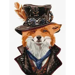 Картина по номерам Ideyka Стимпанк-лис KHO4364 30х40 см