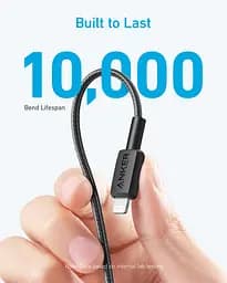 Кабель Anker 322 USB-C to Lightning - 1.8m Nylon Black (7030799) - мініатюра 4