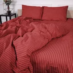 Комплект постільної білизни MirSon Ranforce Elite Stripe Red 110х140 см червоний (2200010365160) - мініатюра 5