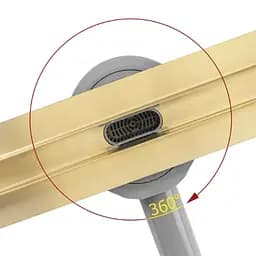 Трап для душу Rea Neox 90 Slim Pro brushed gold REA-G2716 - мініатюра 2