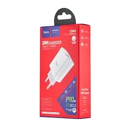 МЗП Hoco C80A Rapido PD20W + QC3.0 charger ( EU ) White - мініатюра 2