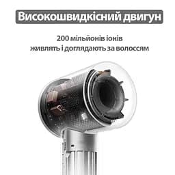 Високошвидкісний фен UFT Hairdryer із безщітковим мотором та іонною технологією і 5 насадками  - мініатюра 4