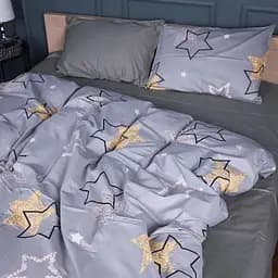 Комплект постільної білизни MisSon Сатин 22-1373 Gray Starry Sky 160 x 220 см сірий (2200010474954)