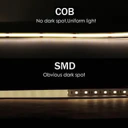 Білі світлодіодні стрічки COB, 16,4 фути, 4000K, яскравий натуральний білий колір, 12 В, 1600 світлодіодів, CRI90 - мініатюра 5