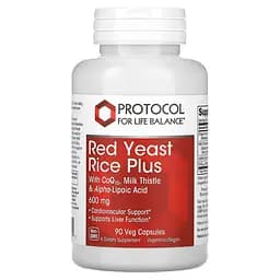 Червоний дріжджовий рис Protocol for Life Balance Red Yeast Rice Plus 600 мг 90 капсул