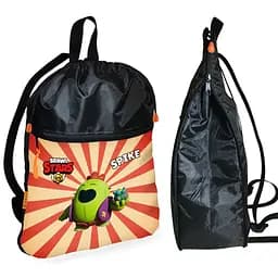 Рюкзак-мішок для взуття, спортивної форми Бравл Старс дитяча сумка для змінки з розширювачем (01223)