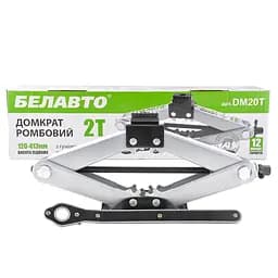 Домкрат ромбовий Belauto 2 т з трещіткою гумова подушка 120-413 мм (DM20T) - мініатюра 2