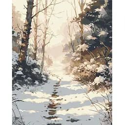 Картина по номерам Brushme Заснеженная дорожка BS53836, 40х50 см