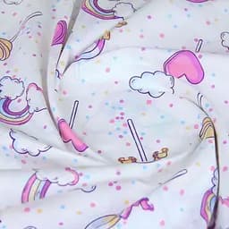 Дитяча постільна білизна в ліжечко LOLLIPOPS CS4, фуксія (LollipopsRainbow_12Magnolia_140) - мініатюра 11