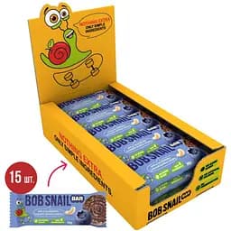 Набор фруктово-ягодно-ореховых батончиков Bob Snail Яблоко-Черника-Кешью-Крисы Киноа 35 г x 15 шт.