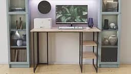 Комп'ютерний стіл Ferrum-decor Кевін 75x120x60 чорний ДСП Дуб Сан-Марино 16мм (FRD-103802) - мініатюра 4