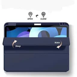 Чохол-книжка BeCover Tri Fold Soft TPU з кріпленням Apple Pencil для Apple iPad Air 4/5 2020/2022 10.9" Deep Blue (708454) - мініатюра 9