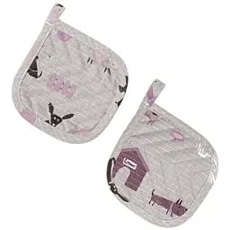 Набор прихваток Home Line Гав-гав 15x15 см 2 шт. розово-серый (178506)