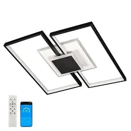 Люстра стельова LED Levistella 7871027, 74W, біло-чорна, з пультом, сучасний стиль для дому