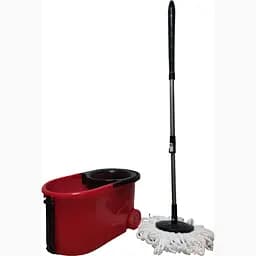 Набор для уборки Zambak Plastik на колесах, ведро и швабра 17 л красный (ZP-250r)