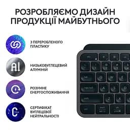 Клавіатура Logitech MX Keys S Wireless Graphite (920-011593) - мініатюра 5