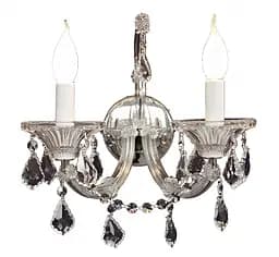 Бра Brille CR-405W/2CH настенное накладное хрустальное свеча барокко