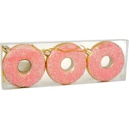 Комплект ялинкових прикрас Chomik Пончики пластикові 8 см рожеві 3 шт. (BAI7169)