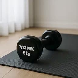 Гантелі для фітнесу вінілові круглі York Fitness 2х5кг чорний - мініатюра 3