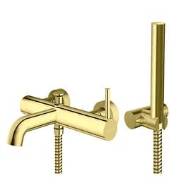 Смеситель для ванны Kohlman Axel gold настенный KPL-QW110AGD Золотой