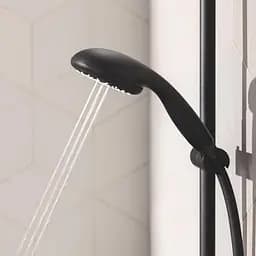 Термостат для ванни Grohe QuickFix Start Black + Душовий гарнітур Vitalio Start 100 UA303907T1, Чорний матовий - мініатюра 10