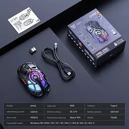 Миша Onikuma DM02 Wireless Black [161300] - мініатюра 13