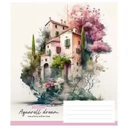 Тетрадь общая Школярик Aquarell dream 036-3289L-4 в линию 36 листов