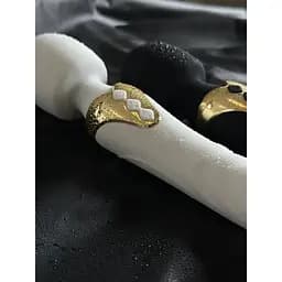 Потужний Вагінально-кліторальний член ToyJoy 2 New, подвійний стимулятор на акумуляторі для жінок білий, чорний