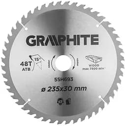 Диск пильний Graphite по дереву 235х30мм 48 зубів Neo Tools hoz0013920