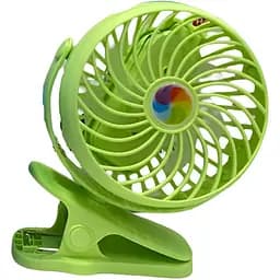 Вентилятор Mini Fan з акумулятором на прищіпці зелений (2628-10)