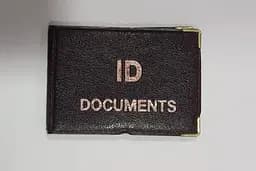 Обложка кожзам на документ ID с вкладышем 129-Па Коричневый