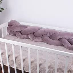 Коса захисна в ліжечко MirSon Kids Time 28-0005 Ashen Velvet велюрова фіолетова - мініатюра 2
