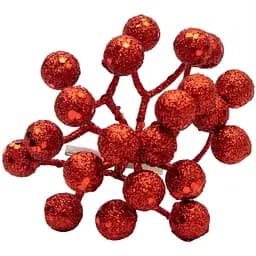Гілочка декоративна Devilon з ягодами 10 см червона (004942)