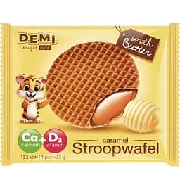 Вафля D.E.M.I Стропвафля с карамельной начинкой и сливочным маслом 33 г