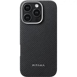 Чохол PC Pitaka with MagSafe для Apple iPhone 16 Pro Max (6.9) Black / Grey - мініатюра 2