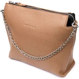 Кожаная женская сумка Grande Pelle 26х22х13 см sum0023605