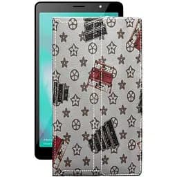 Чохол StatusCASE з екошкіри для планшету Tecno Tab P704a 4G Луі-Вітон-білий