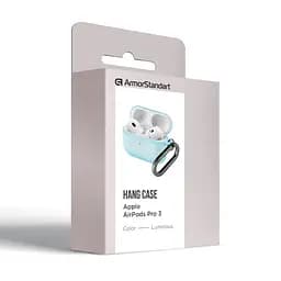Силіконовий чохол для навушників Apple AirPods Pro 3, Hang Case, люмінесцентний, ультратонкий захисний кейс товщиною 2 мм, захист від подряпин, пилу та ударів, компактний, з карабіном для кріплення, ArmorStandart (ARM88276) - мініатюра 8