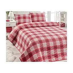 Покрывало Eponj Home Burberry стеганное с наволочкой красный 220 х 160 см (svt-2000022254786)