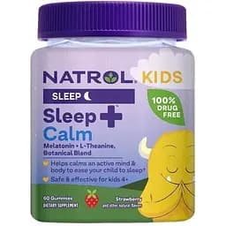 Натуральная добавка Natrol Kid's Sleep + Calm, 60 желеек - Клубника