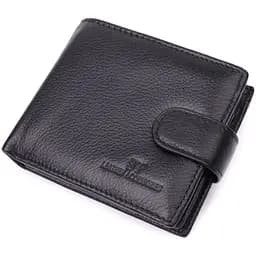 Гаманець для чоловіків зручного розміру із натуральної шкіри ST Leather 22461 чорний